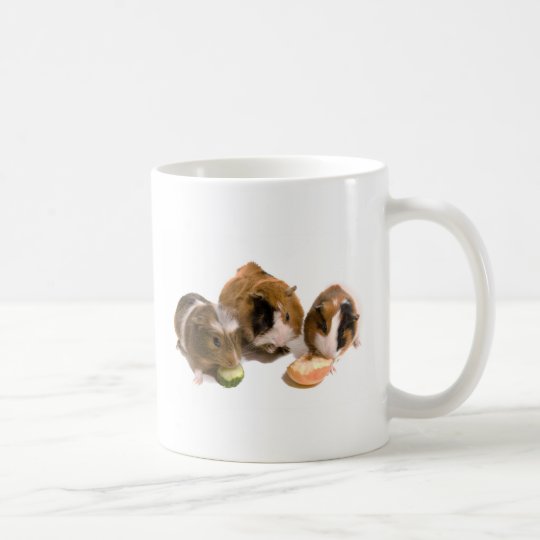 three guinea pigs who eat, coffee mug