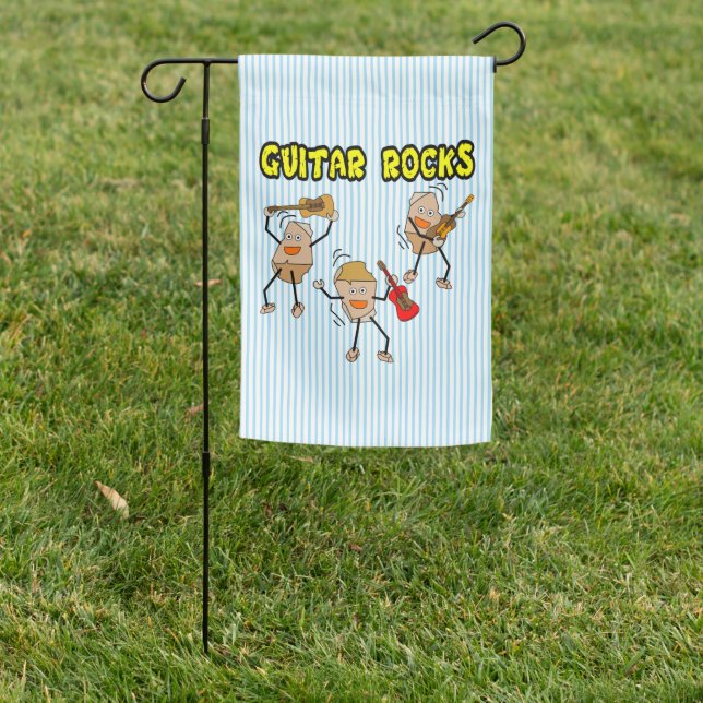 Three Guitar Rocks Garden Flag (In SItu)