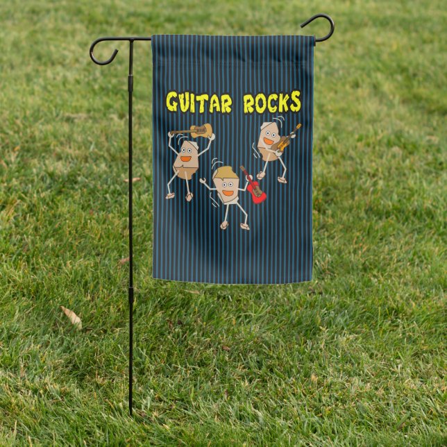 Three Guitar Rocks Garden Flag (In SItu)