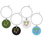 Three Guitar Rocks Wine Charm