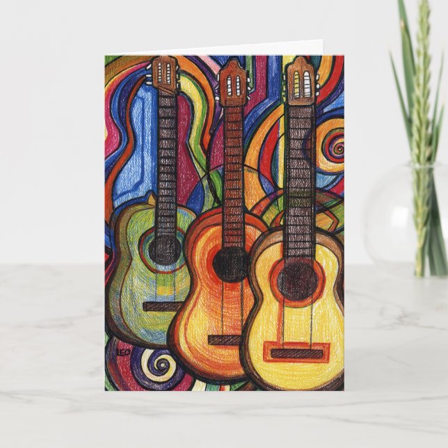 Three Guitars Card (Front)