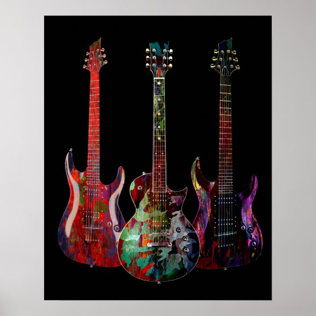 Three Guitars Poster (Front)