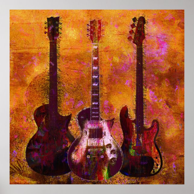 Three Guitars Poster (Front)
