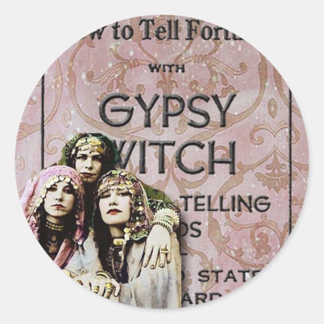 Three Gypsies, altered art Classic Round Sticker (Front)