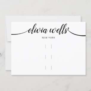 Three Hair Clip Horizontal 5x7 Display Invitation