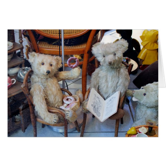 Three Happy Teddy Bears Cards (Front Horizontal)