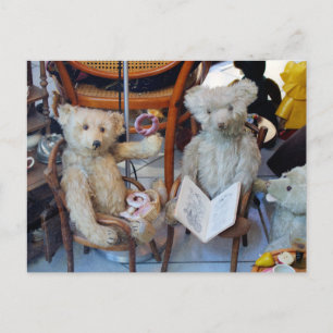 Three Happy Teddy Bears Postcard