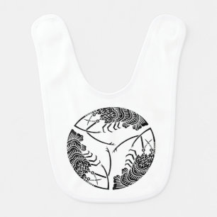 Three head-to tail spiny lobsters baby bib