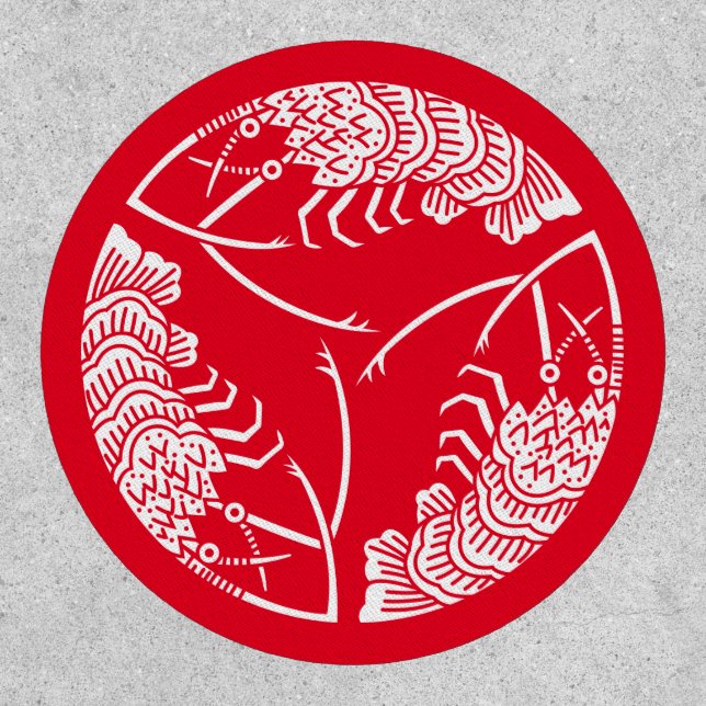 Three head-to tail spiny lobsters patch (Front)