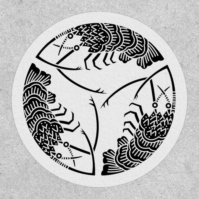 Three head-to tail spiny lobsters patch (Front)