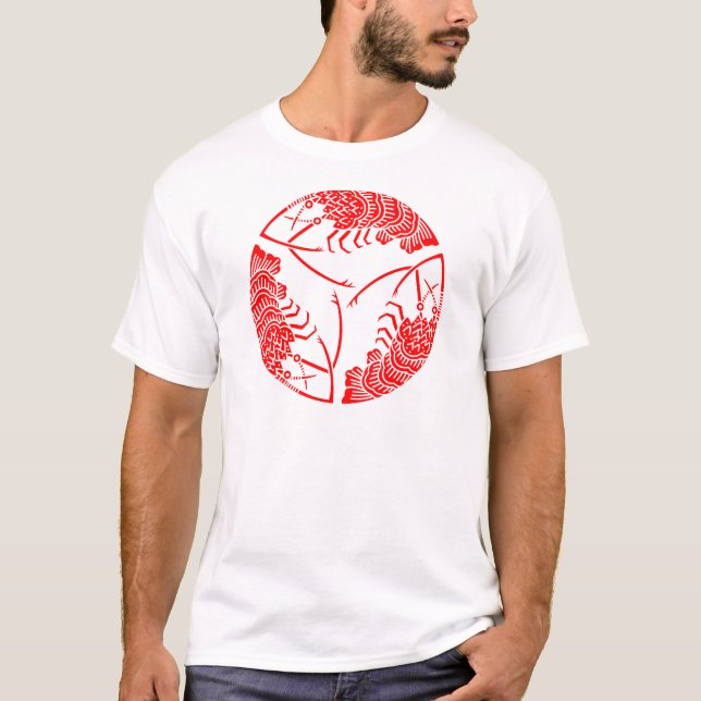 Three head-to tail spiny lobsters T-Shirt (Front)
