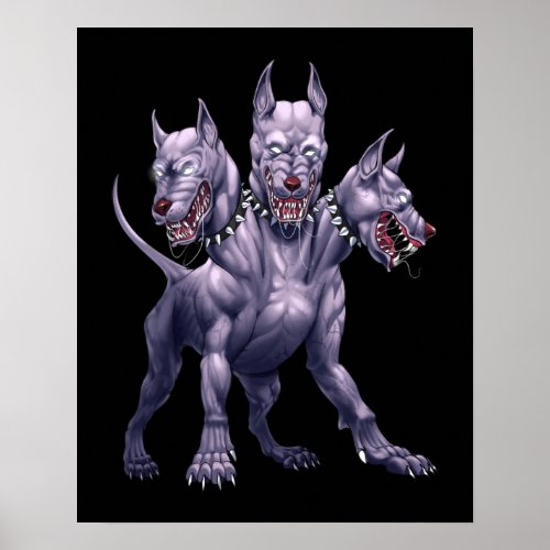 Three Headed Dog Cerberus Poster