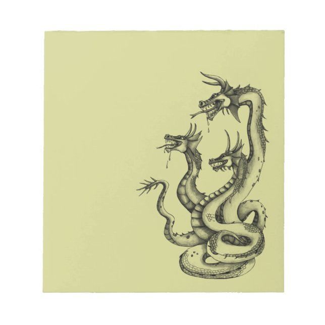 Three Headed Hydra Design Notepad (Front)