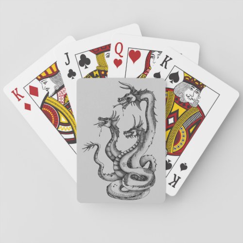 Three Headed Hydra Design Playing Cards