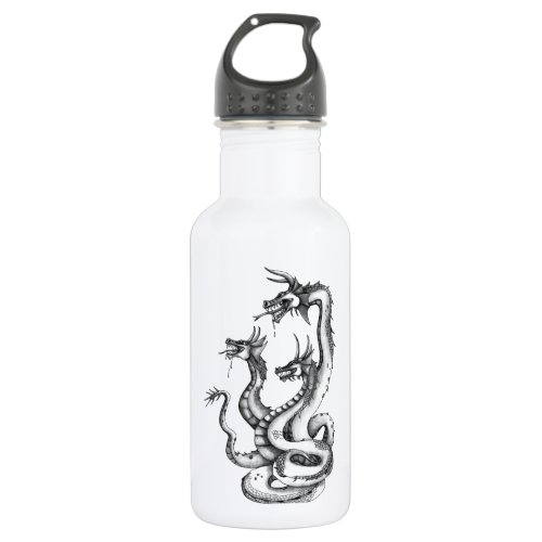 Three Headed Hydra Design Water Bottle