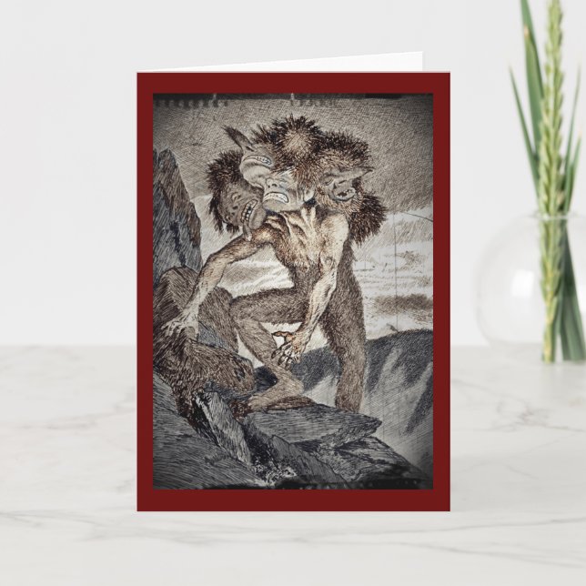 Three Headed Monster Card (Front)