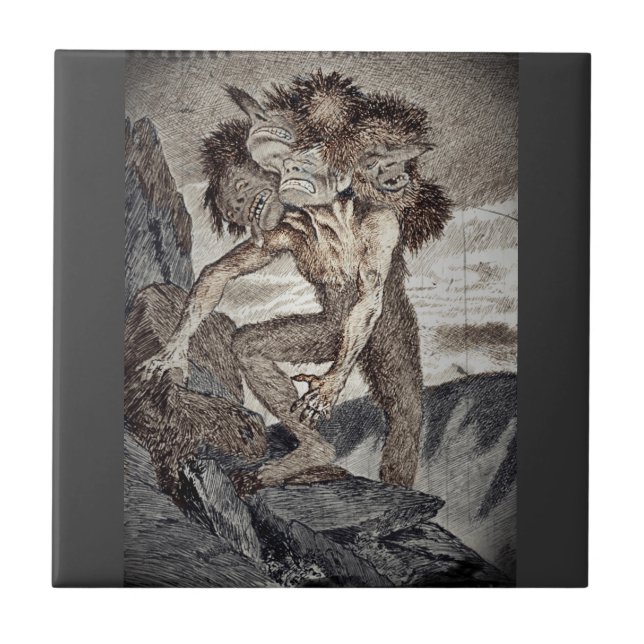 Three Headed Monster Tile (Front)