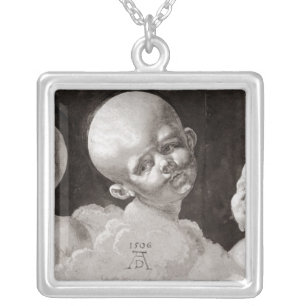 Three Heads of Children, 1506 Silver Plated Necklace