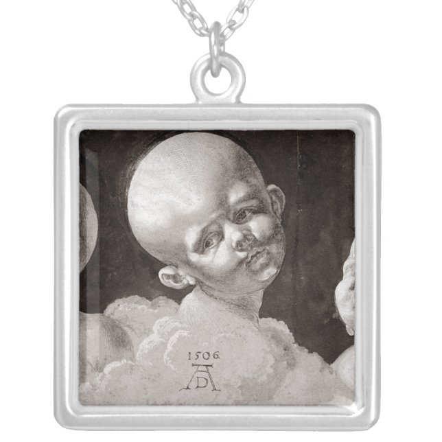 Three Heads of Children, 1506 Silver Plated Necklace (Front)