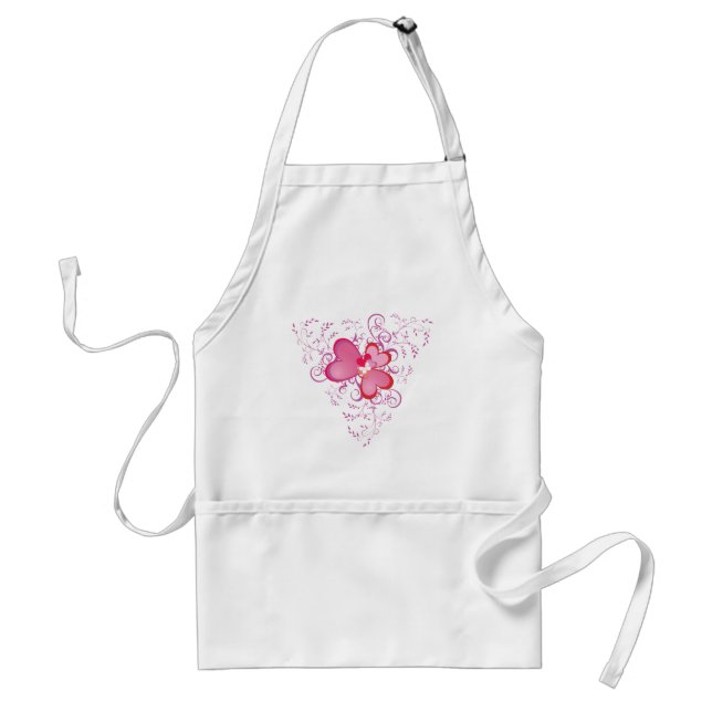 Three Hearts Adult Apron (Front)