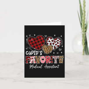 Three Hearts Cupid's Favorite Medical Istant Valen Card