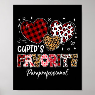 Three Hearts Cupid's Favorite Paraprofessional Val Poster