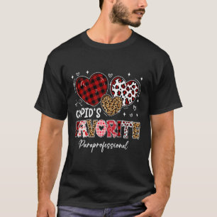 Three Hearts Cupid's Favorite Paraprofessional Val T-Shirt