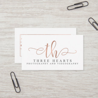 Three Hearts Custom Business Cards
