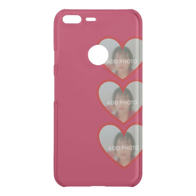 Three Hearts Photo Phone Case (Back)