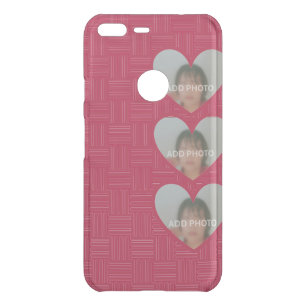Three Hearts Photo Red Phone Case