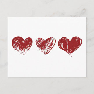 Three Hearts Postcard