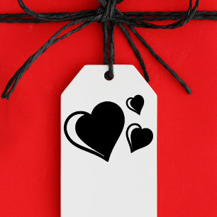 Three Hearts Wood Art Rubber Stamp