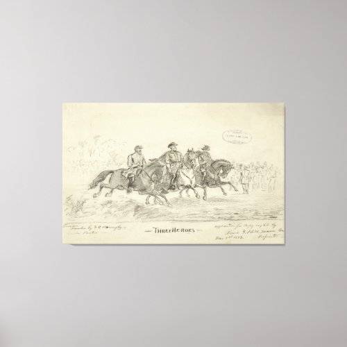 Three Heroes Hand Drawing by FC  Buroughs Print