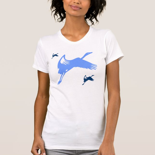 Three Heron Blue T-Shirt (Front)