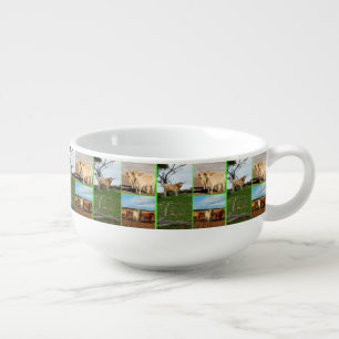 Three Highland Cow Picture Collage, Soup Mug