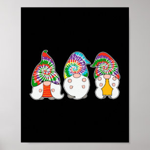 Three Hippie Gnomes Tees Peace Gnome Funny Retro H Poster