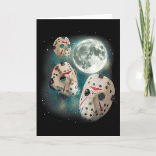 Three Hockey Mask Moon Magical Sport Lover Hockey Card