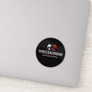 Three horsemen records transparent sticker