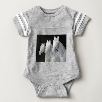 three-horses baby bodysuit