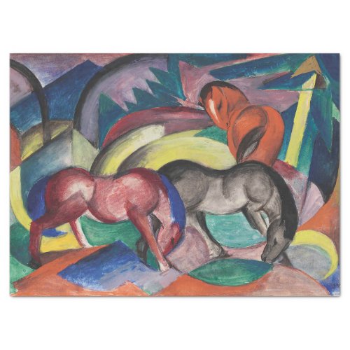 THREE HORSES BY FRANZ MARC TISSUE PAPER