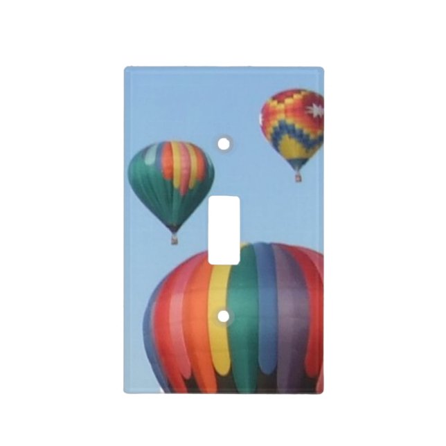 Three Hot Air Balloons Light Switch Cover (Front)