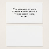 Three Hour Head Start (Front & Back)