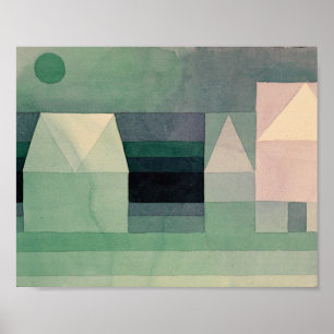 Three Houses : Paul Klee 1922 Poster