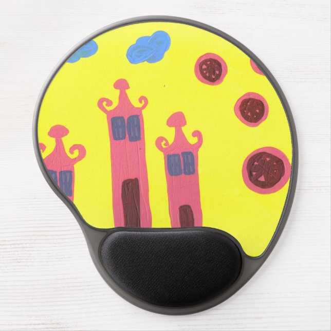 three houses saying ohhhh gel mouse pad (Front)