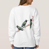 Three Hummingbirds perching on a branch Floss Silt