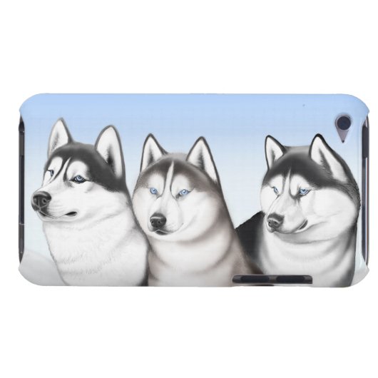 Three Husky Dogs iPod Touch Case (Back Horizontal)