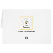Three Illustrated Ladybugs Greeting Card (Back Horizontal)