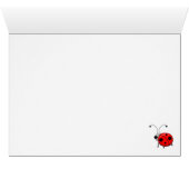 Three Illustrated Ladybugs Greeting Card (Inside Horizontal (Bottom))