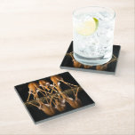 Three Impala Drink Together at Night Glass Coaster<br><div class="desc">Africa,  East Africa,  Kenya,  Great Rift Valley,  Olkirimatian Conservancy,  impala,  Aepyceros melampus.  Three impala drink together at night.</div>