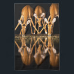 Three Impala Drink Together at Night Kitchen Towel<br><div class="desc">Africa,  East Africa,  Kenya,  Great Rift Valley,  Olkirimatian Conservancy,  impala,  Aepyceros melampus.  Three impala drink together at night.</div>